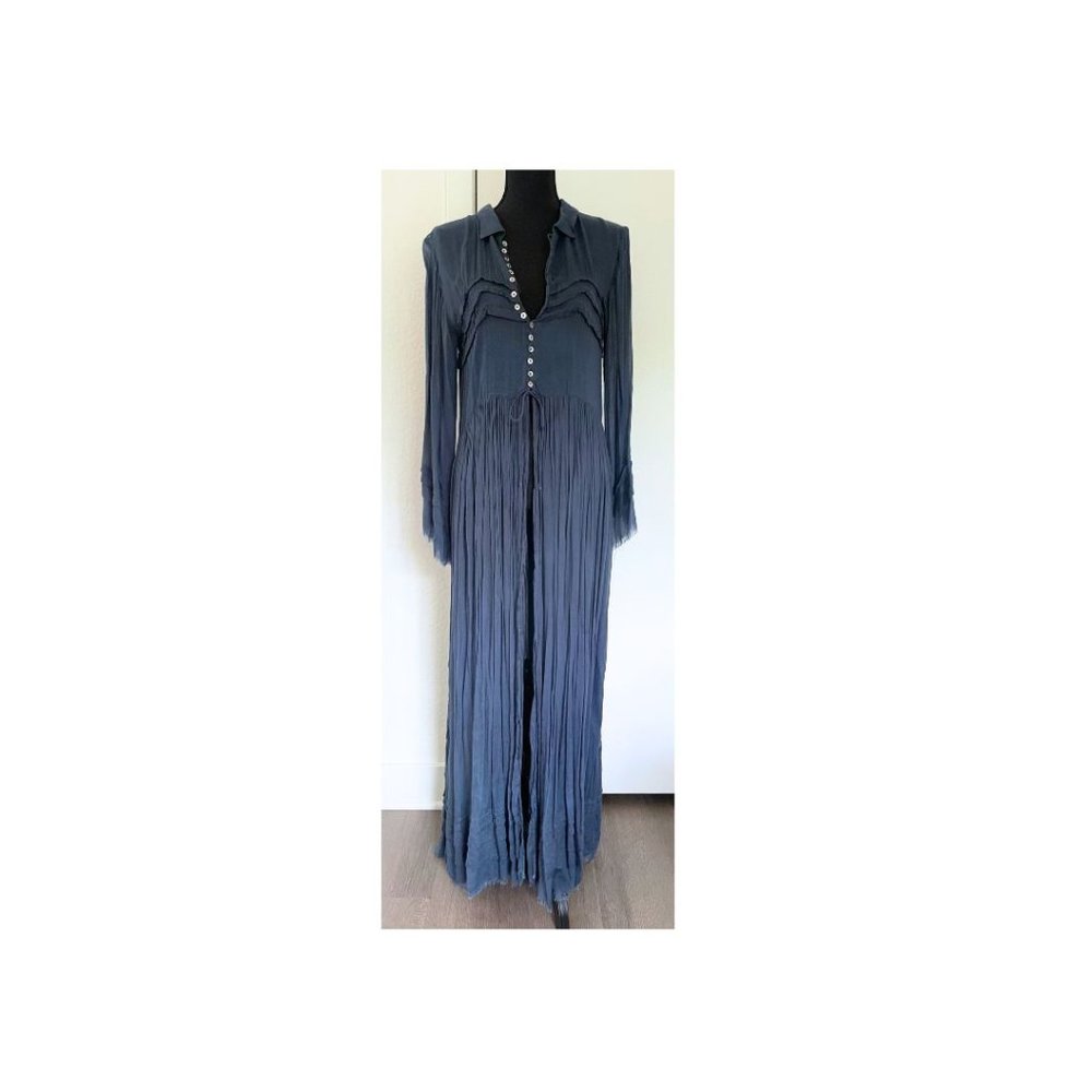 Free People Slate Blue Maxi Dress - Picture 1 of 5